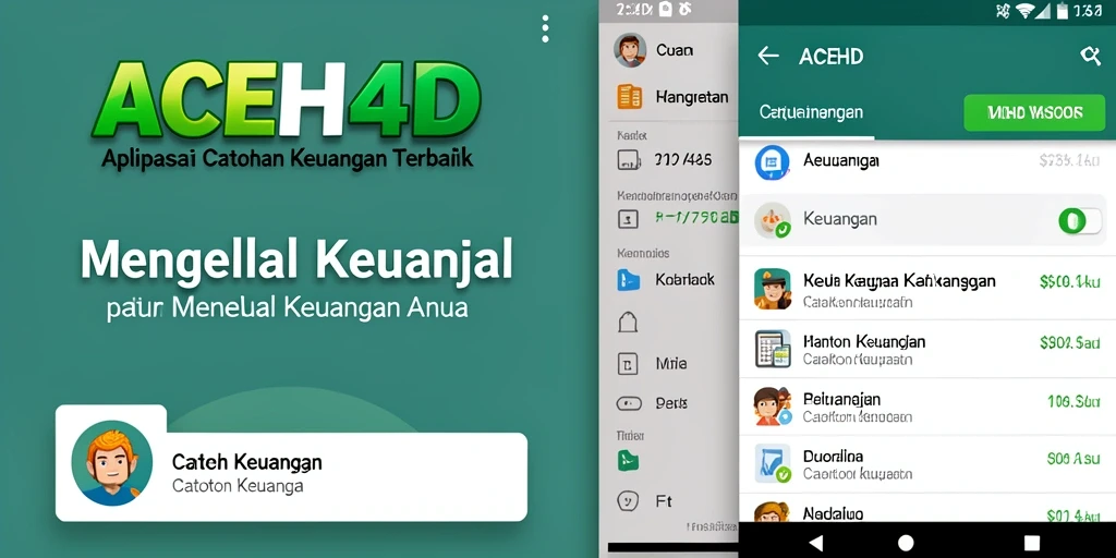 Tampilan antarmuka ACEH4D yang memudahkan pengelolaan keuangan.