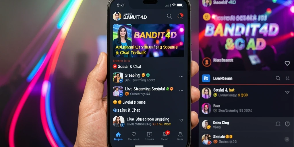 Tampilan antarmuka aplikasi BANDIT4D saat Live Streaming yang menarik dan interaktif.