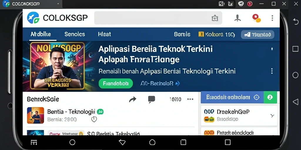 Tampilan antarmuka aplikasi COLOKSGP yang modern dan informatif.