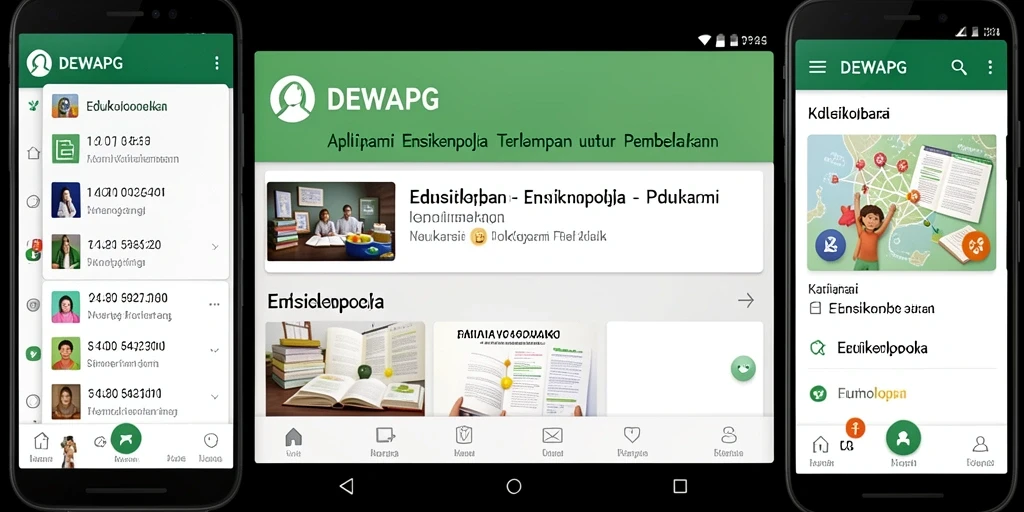Tampilan antarmuka DEWAPG yang informatif dan menarik.