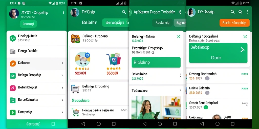 Antarmuka DY01 yang menarik dan intuitif untuk transaksi Dropship.