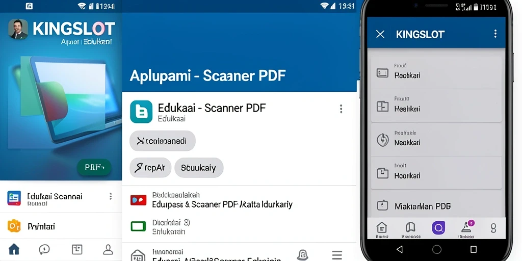 Antarmuka KINGSLOT dengan fungsi pemindaian PDF yang intuitif.