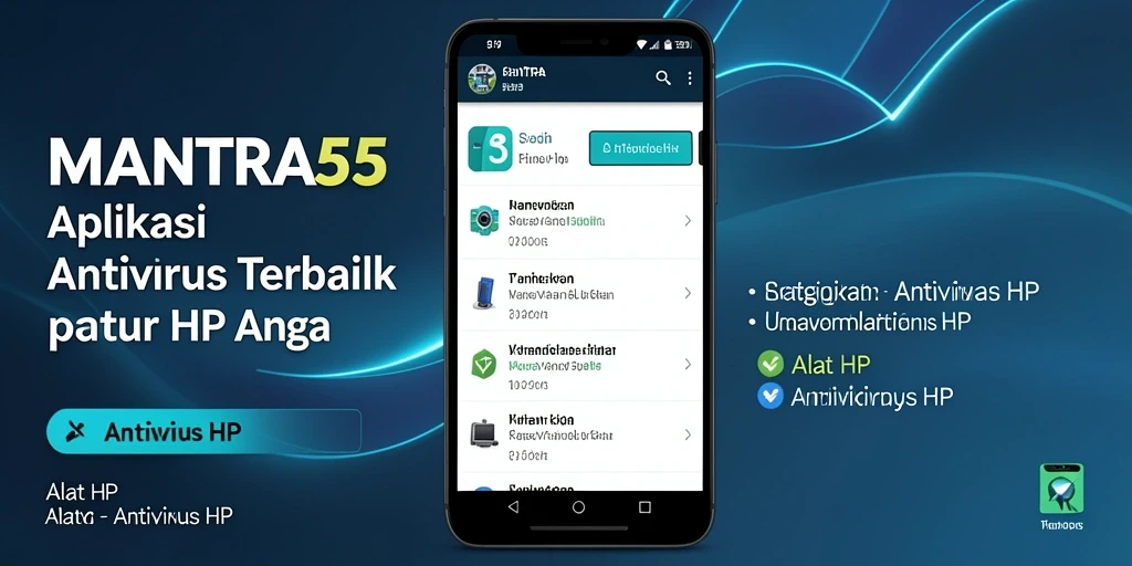 Tampilan antarmuka aplikasi MANTRA55 yang user-friendly dan informatif.