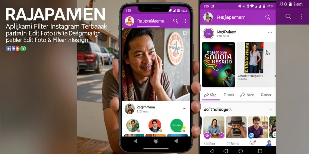 Antarmuka pengguna <strong>RAJAPAMEN</strong> yang menarik dan mudah digunakan untuk edit foto.