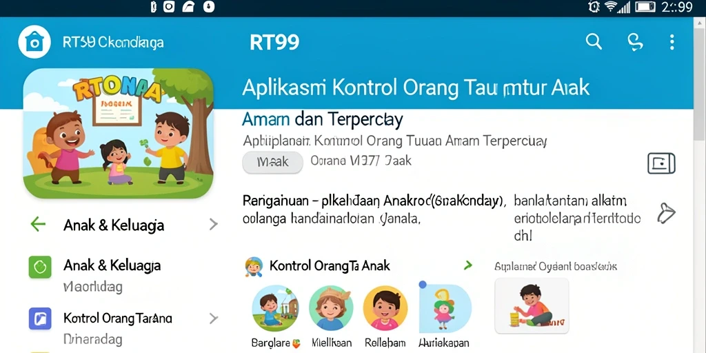 Antarmuka RT99 yang sederhana dan intuitif untuk kontrol orang tua.