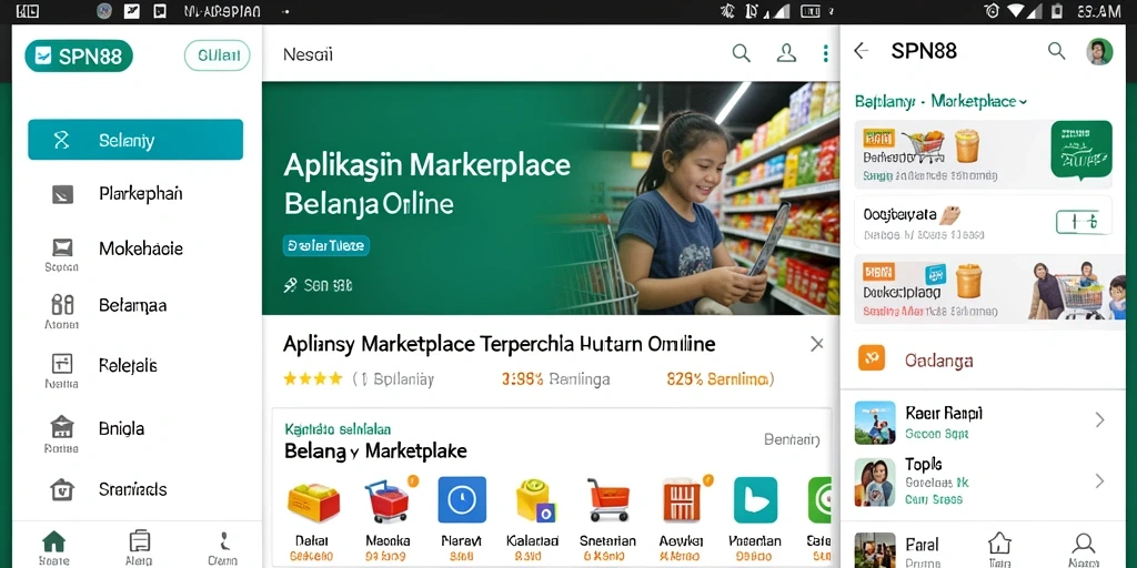 Antarmuka SPN88 yang ramah pengguna untuk belanja online.