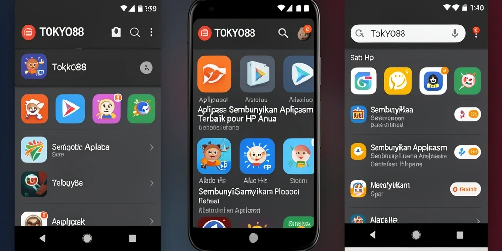 Tampilan antarmuka pengguna aplikasi TOKYO88 yang menarik dan mudah digunakan.