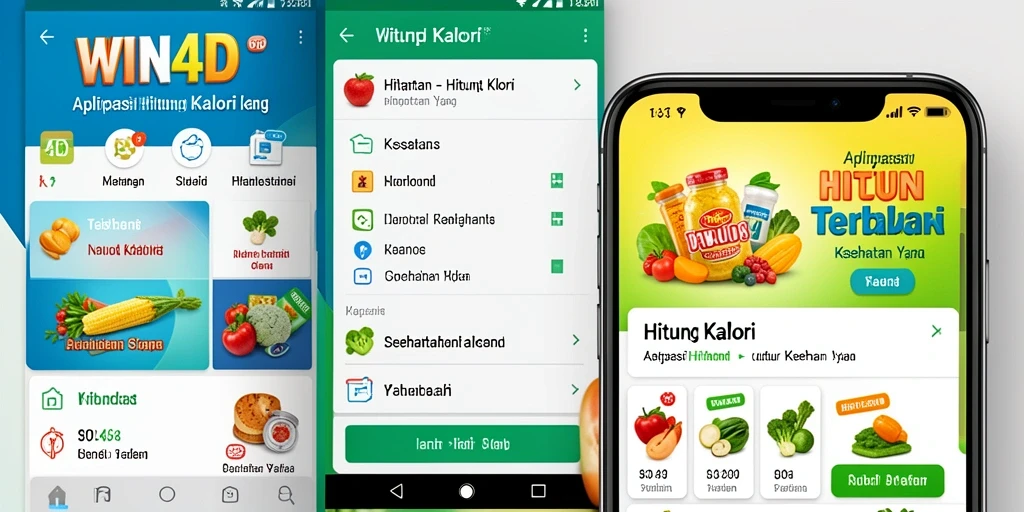Antarmuka aplikasi WIN4D yang menampilkan fitur Hitung Kalori.